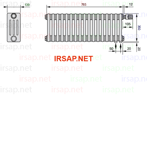 Радиатор IRSAP Tesi 40350/17 T25 CL 01